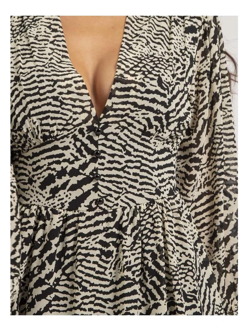 Robe courte motifs IMANOL   Blanc