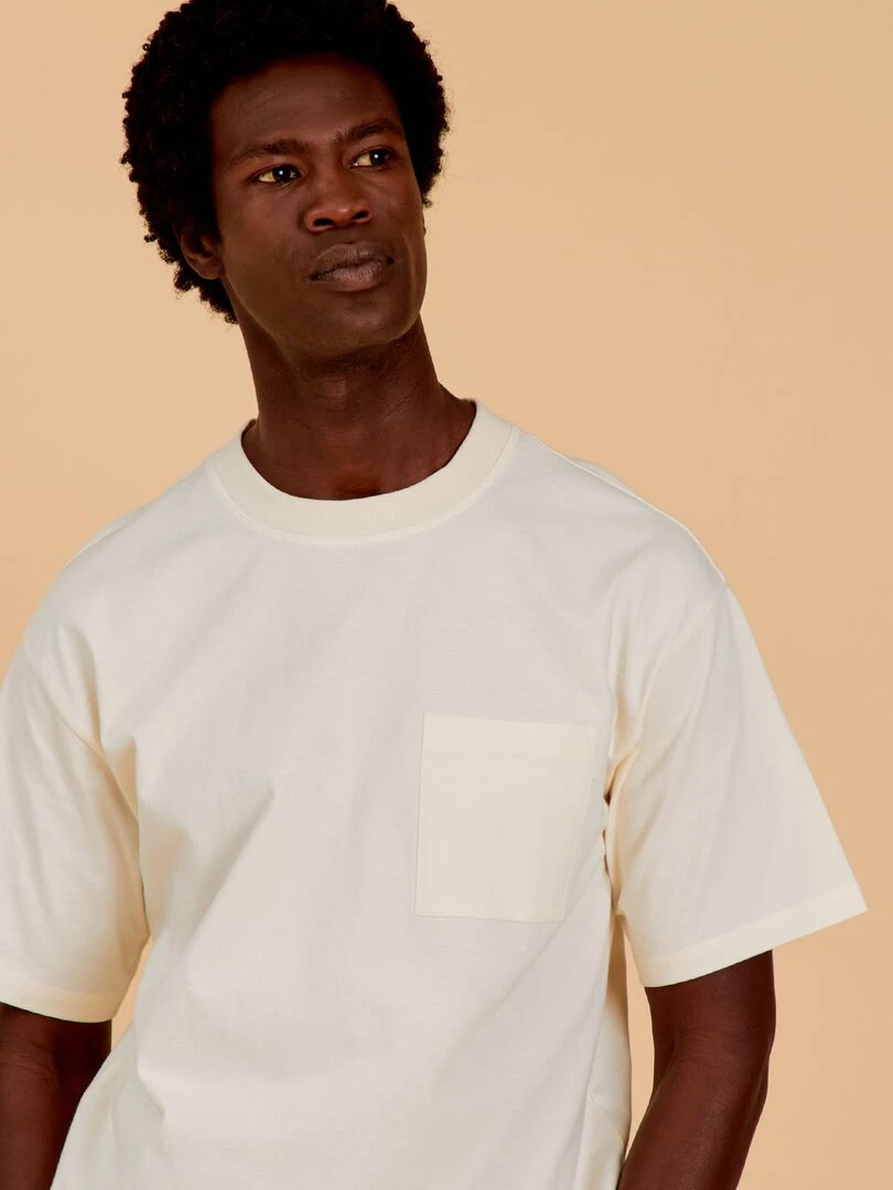 Tee shirt uni coupe large   Undyed
