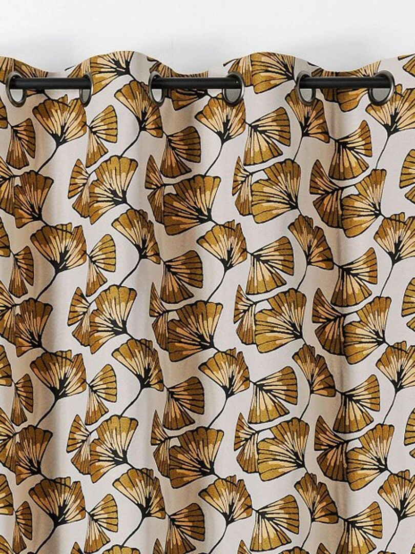 Rideau jacquard Biloba Jaune