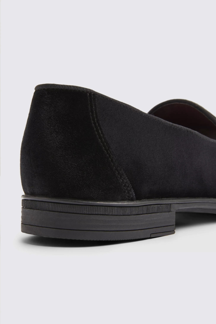 Belgravia Black Velvet Dress Slippers   Buy Online at Moss