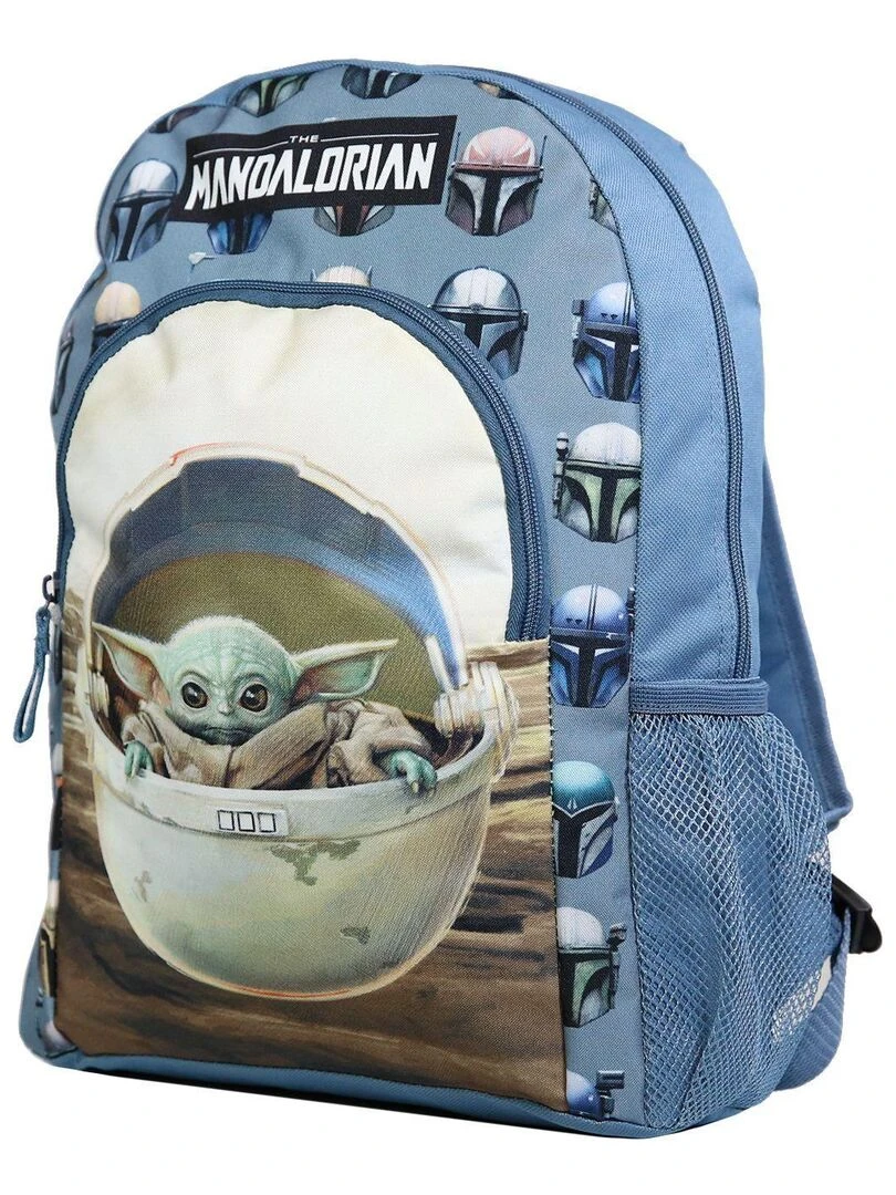 Sac à dos 37 cm avec poche Baby Yoda Star Wars / The Mandalorian Bleu et Beige Bagtrotter Bleu