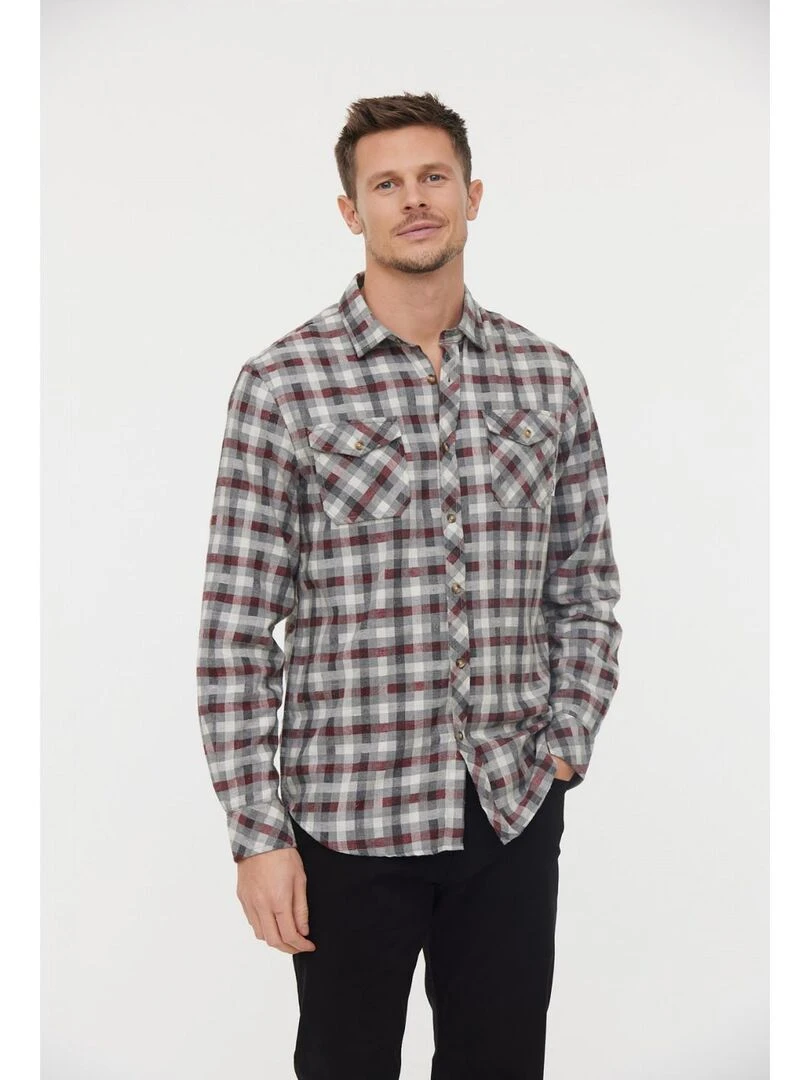 Lee Cooper Chemise manches longues coton regular DORBET Rouge foncé