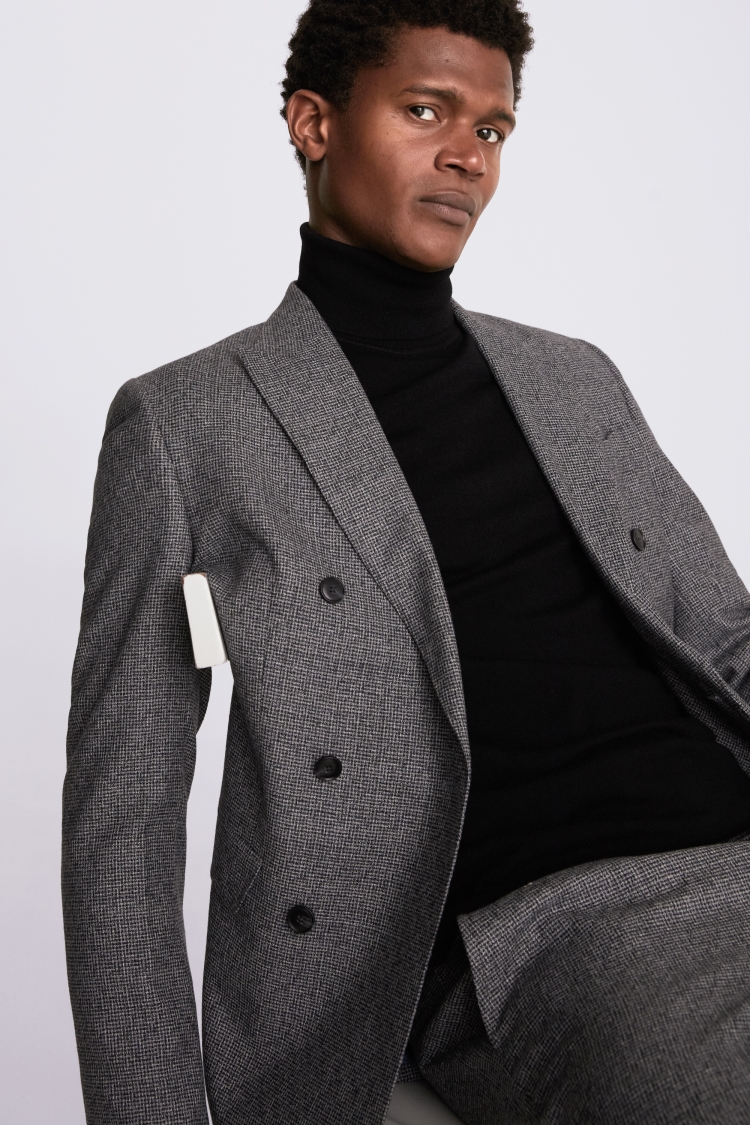 Slim Fit Grey Clementine Check Jacket    Buy Online at Moss