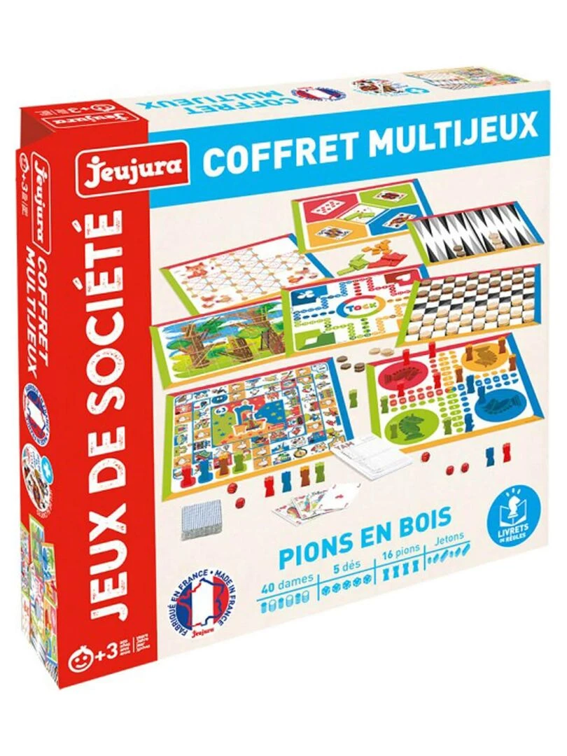 Coffret Multijeux De Societe Pions En Bois N/A
