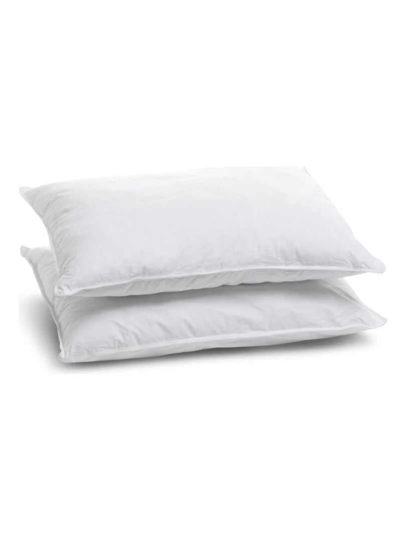 Bleu Câlin Lot 2 oreillers mémoire de forme mixte Blanc