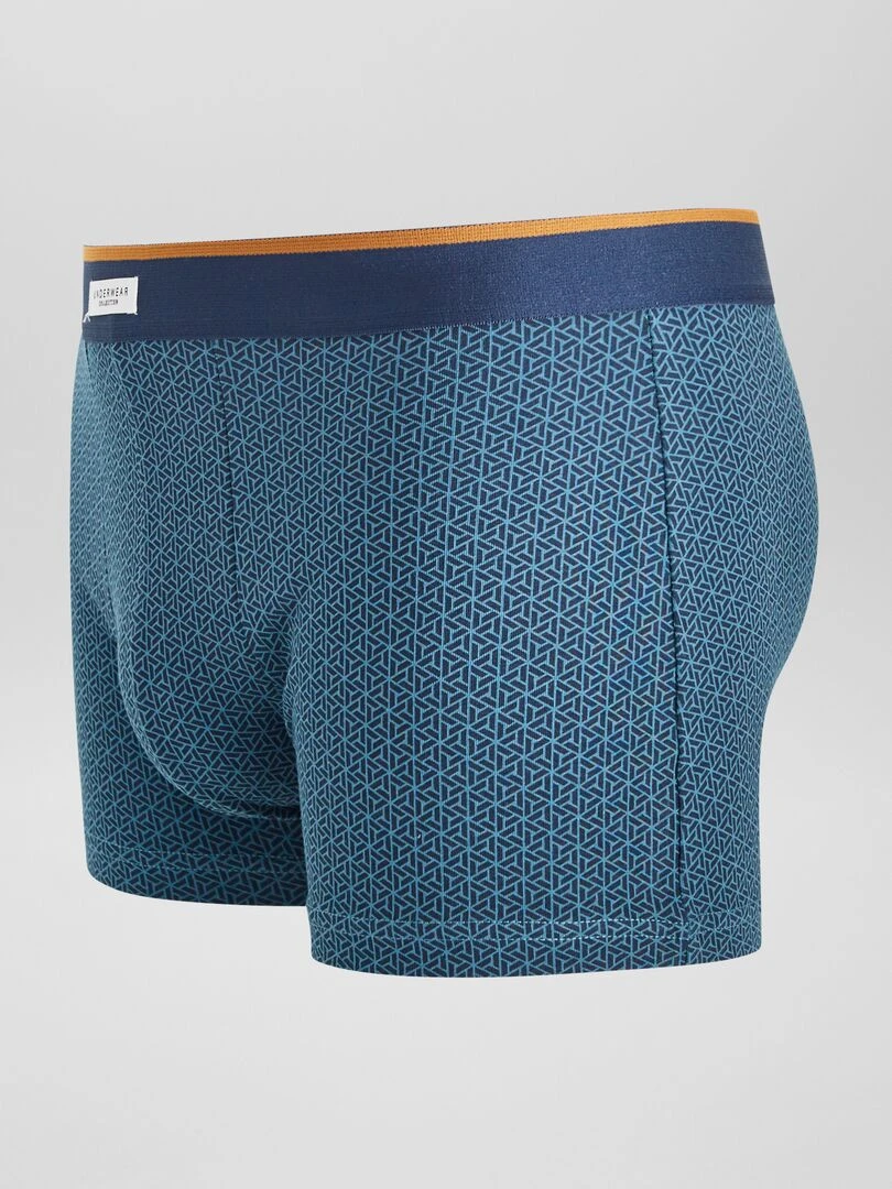 Lot 3 boxers stretch   Bleu canard