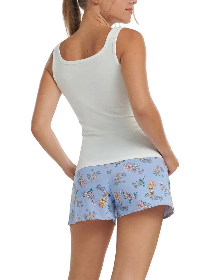 Pyjama short débardeur Posh Bleu