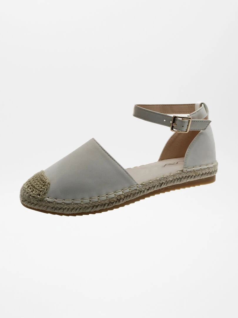 Espadrilles à bride cheville Beige