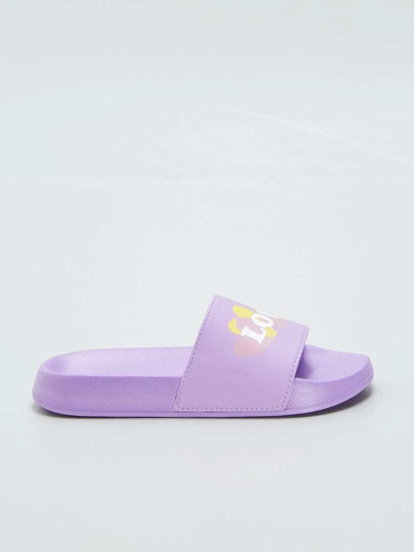 Claquettes de piscine Love Violet