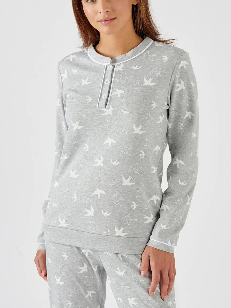 Pyjama interlock Thermolactyl   Damart   Gris