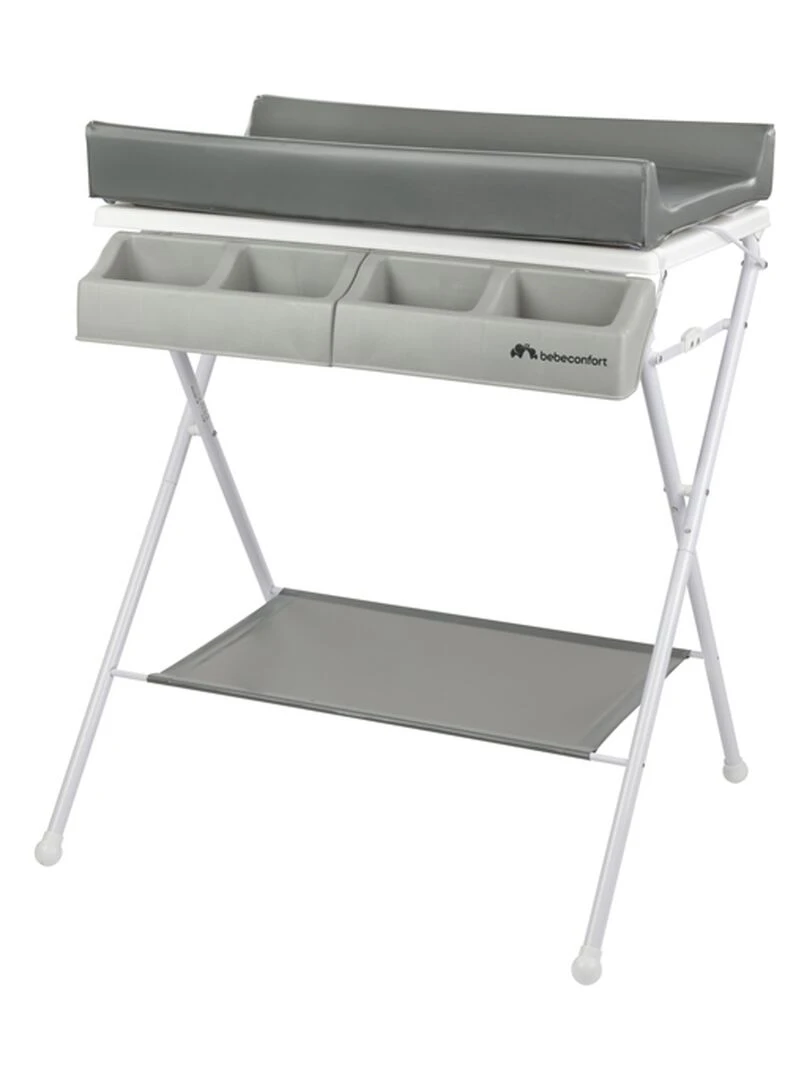 BEBECONFORT Baltic Table à langer et baignoire 2en 1 Pliable De 0 à 12 mois (11kg) Gray Mist Gris foncé