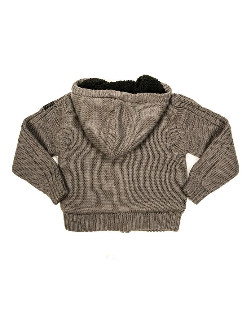 GILET CAPUCHE LOTO BOY Gris clair