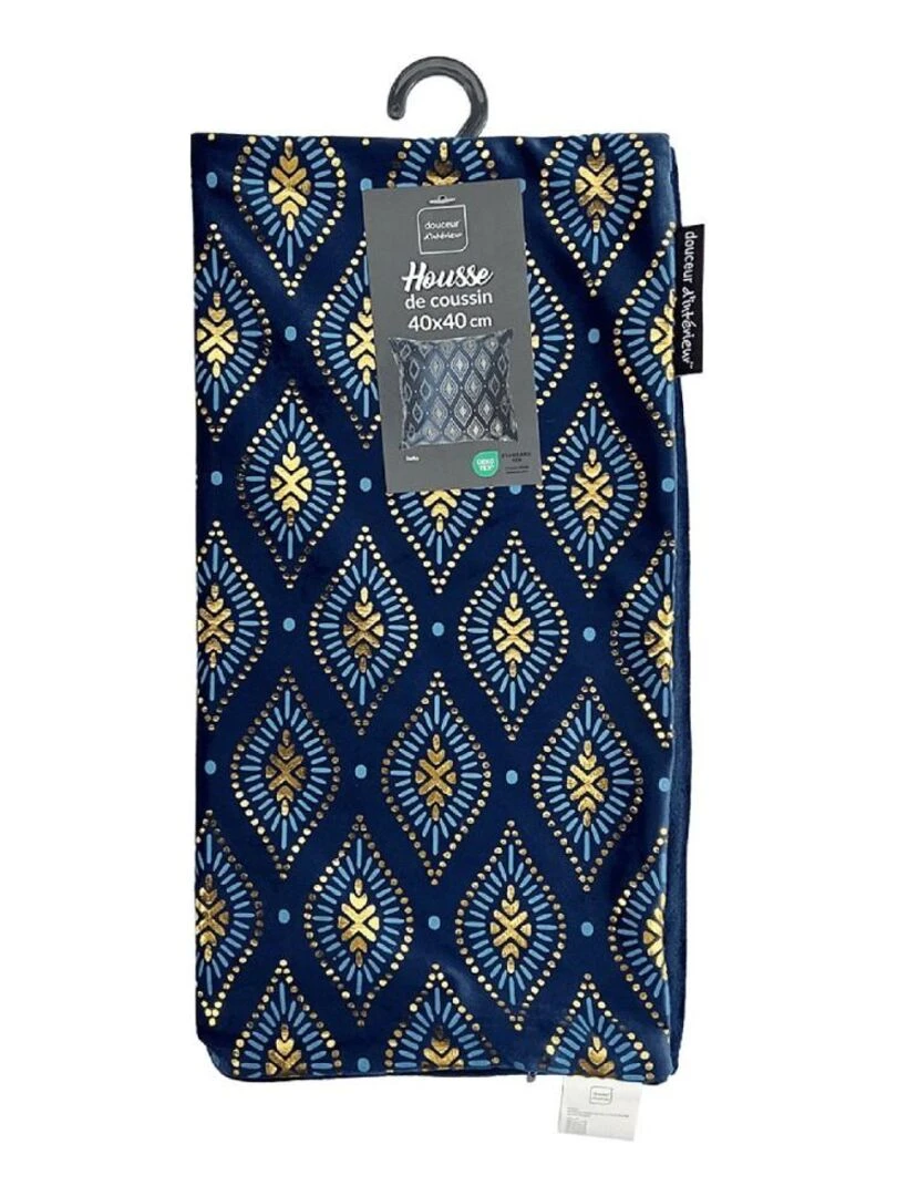 Housse de coussin 40x40 cm velours Sofia   Bleu