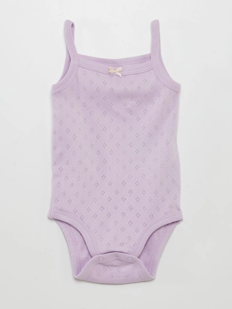 Lot de 3 bodies à fines bretelles   Violet/rose/bleu