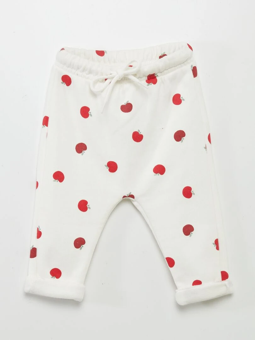 Pantalon jogging forme sarouel Blanc