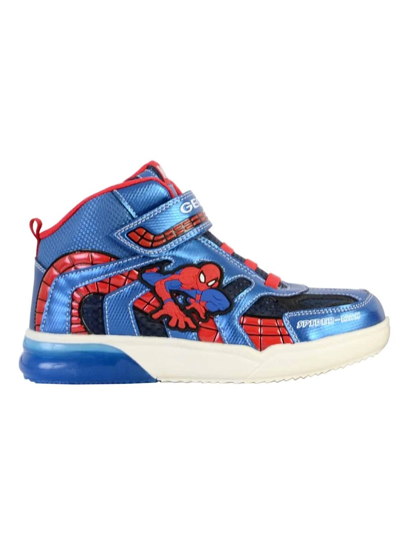 Basket Montante à Scratch Enfant Geox Grayjay Bleu