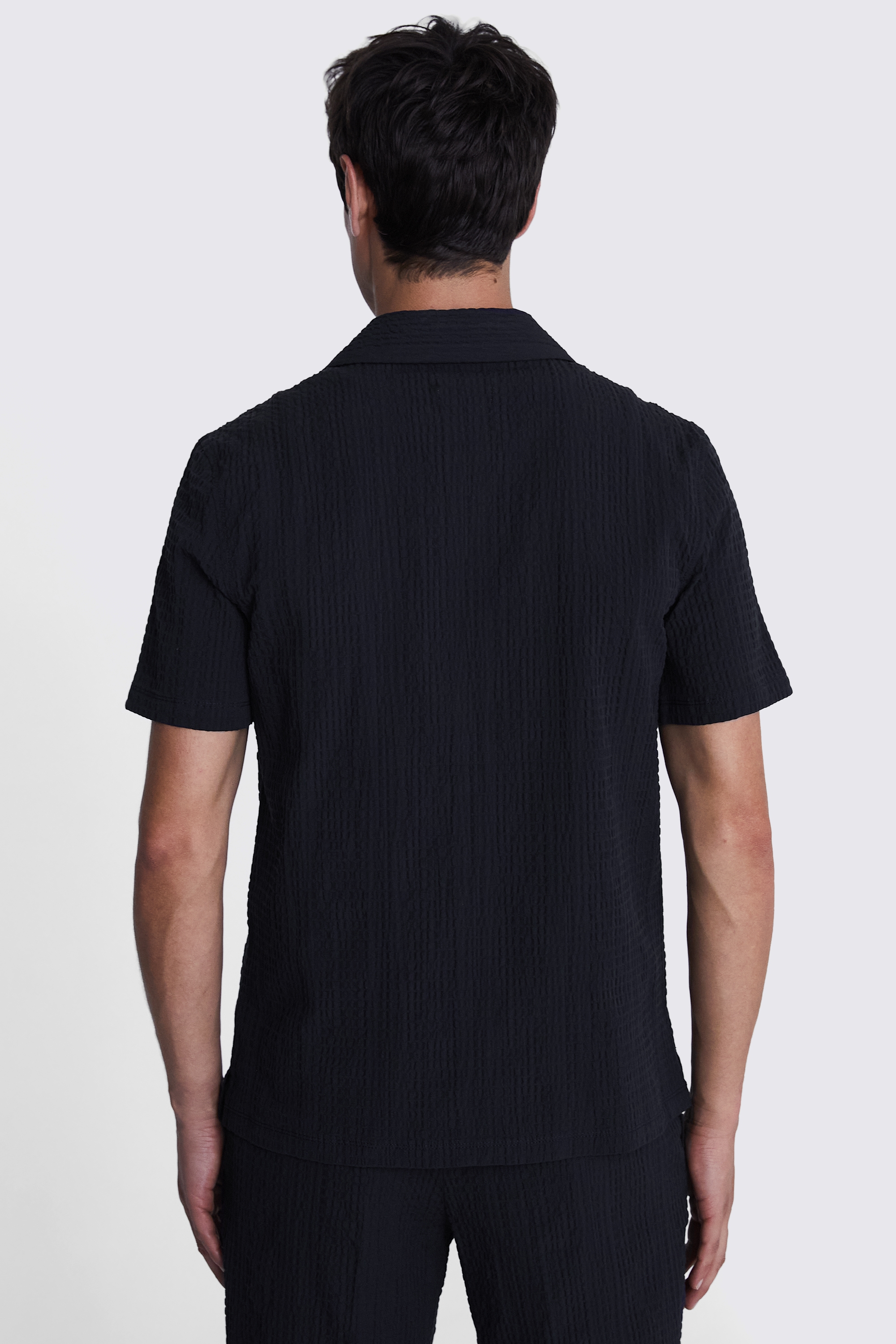 Navy Striped Seersucker Shirt   Buy Online at Moss