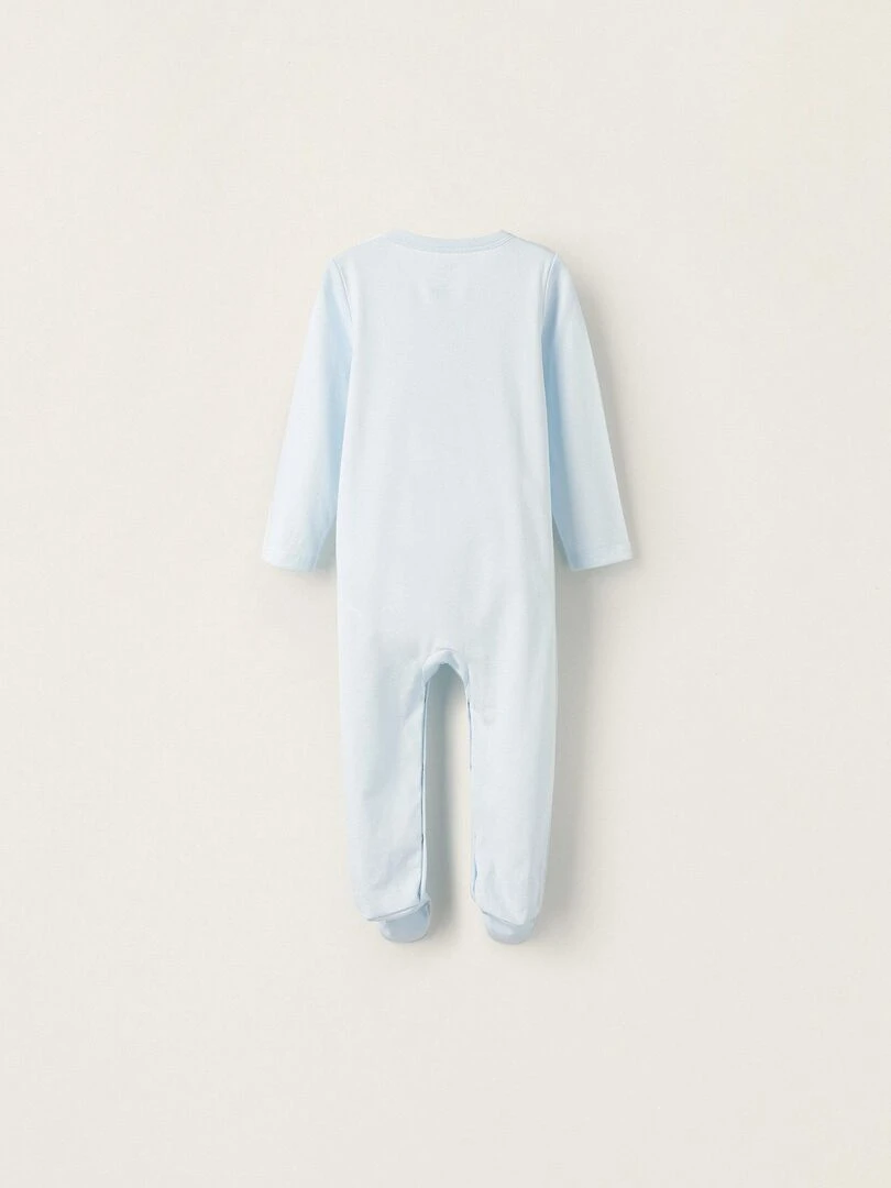 Grenouillère en jersey de coton pour bébé garçon 'Mini Elephant' manches longues ESSENTIALS LINE Bleu
