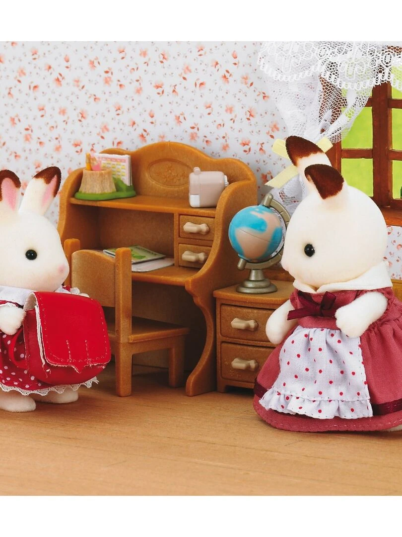 5016 'sylvanian Families' Fille Lapin Chocolat Et Son Bureau   N/A