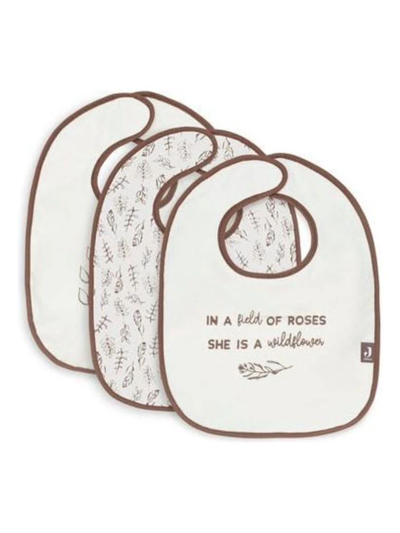 Bavoir Éponge Imperméable Meadow Chataigne (3pcs) Jollein Marron