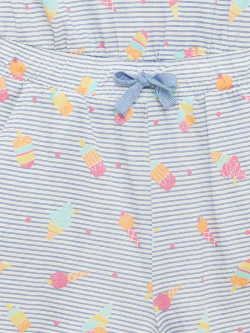 Combishort imprimée   Bleu