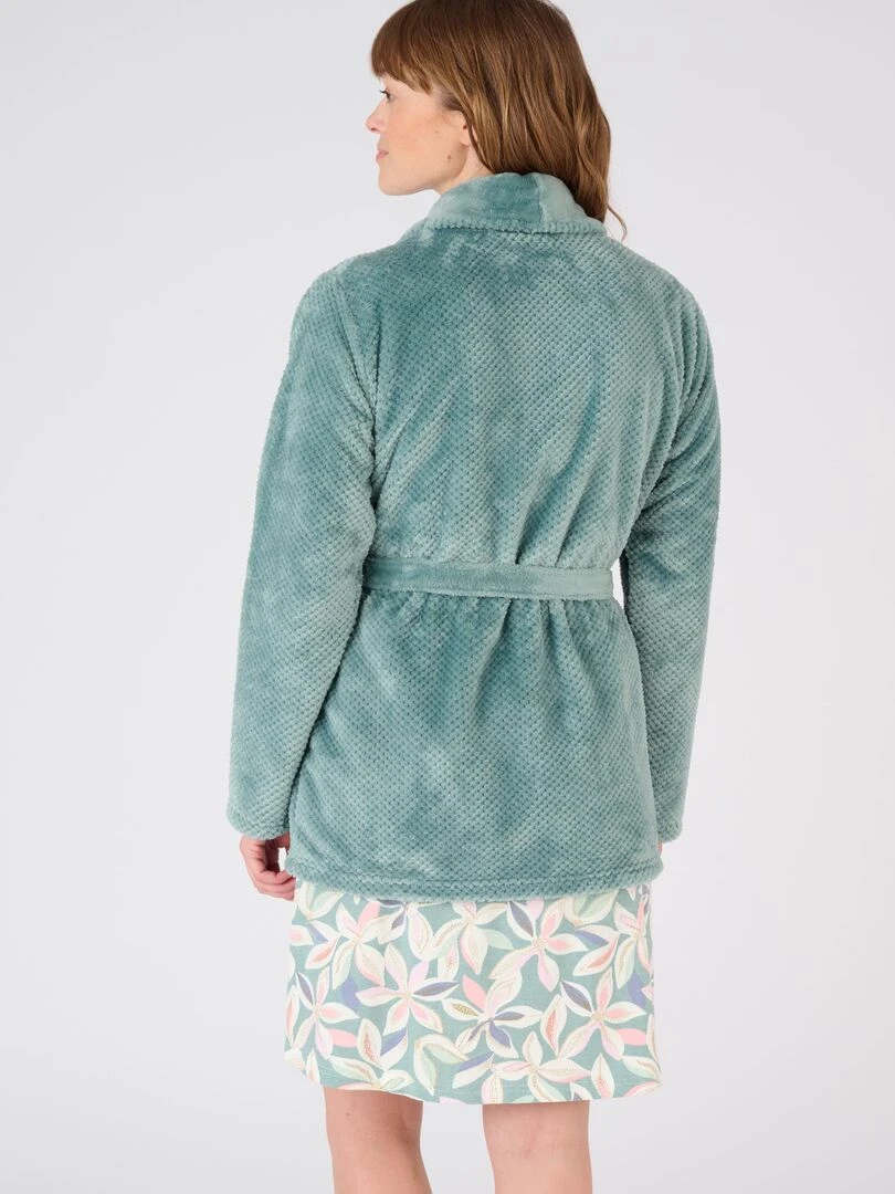 Robe de chambre maille moelleuse Thermolactyl   Damart   Vert anis