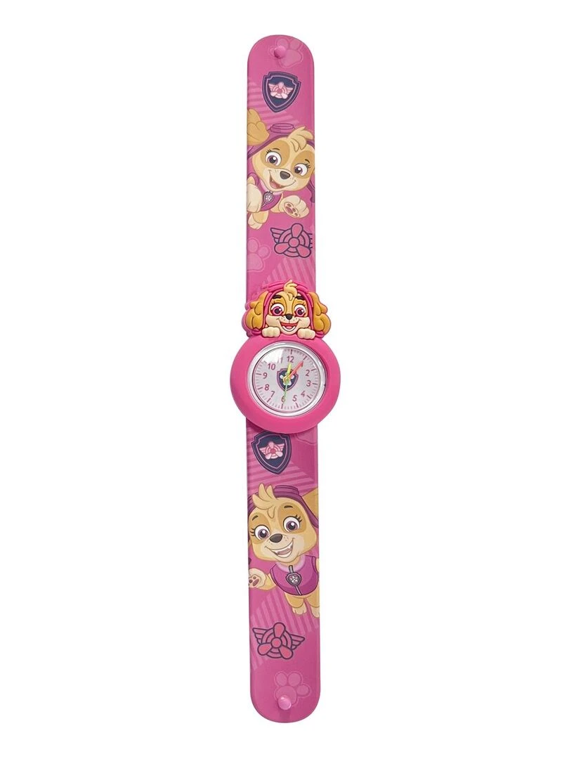 PAT PATROUILLE Montre bracelet rose flexible TAKE A GIFT Rose