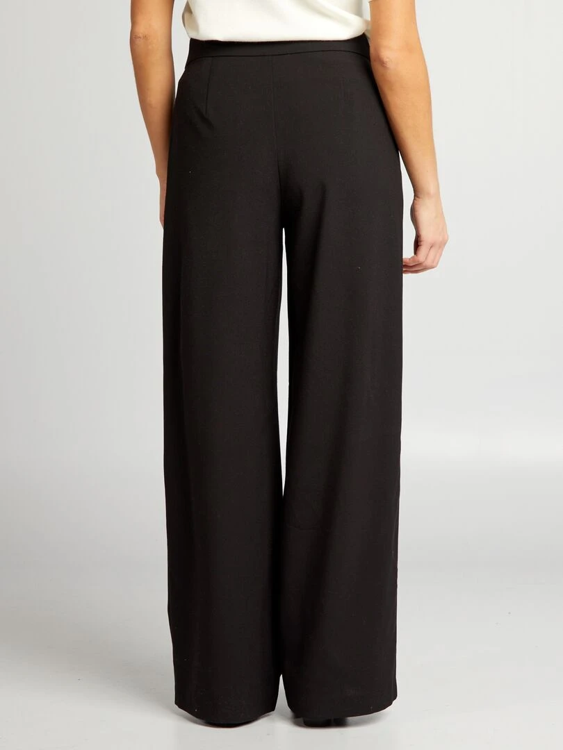 Pantalon large avec ceinture   noir