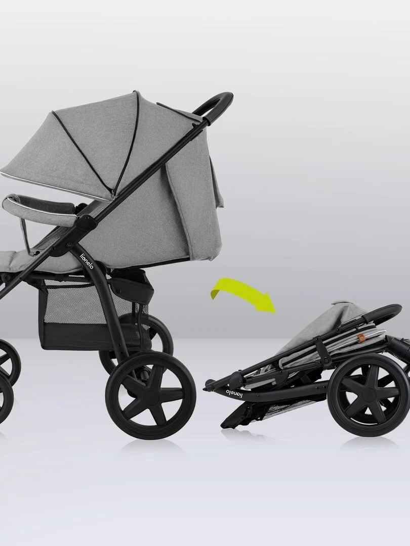 LIONELO Annet Plus   Poussette canne universelle   Jusqu'à 22 kg   Gris   Gris