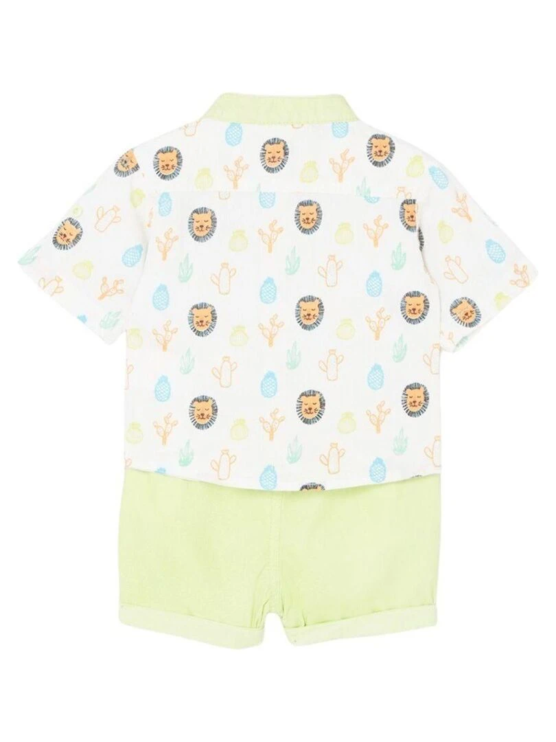 Lee Cooper   Ensemble ​​Chemise short bébé garçon Imprimé Logo   Vert