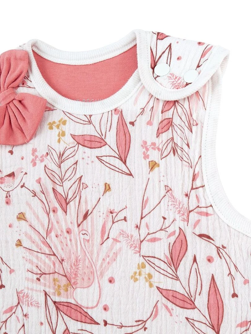Gigoteuse d'été en gaze de coton Birdy   Rose