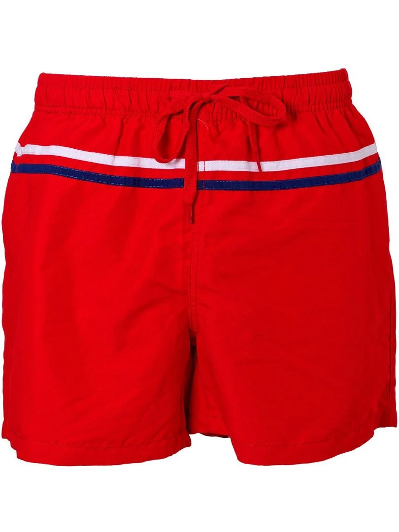 Short de bain uni Surf   Rouge