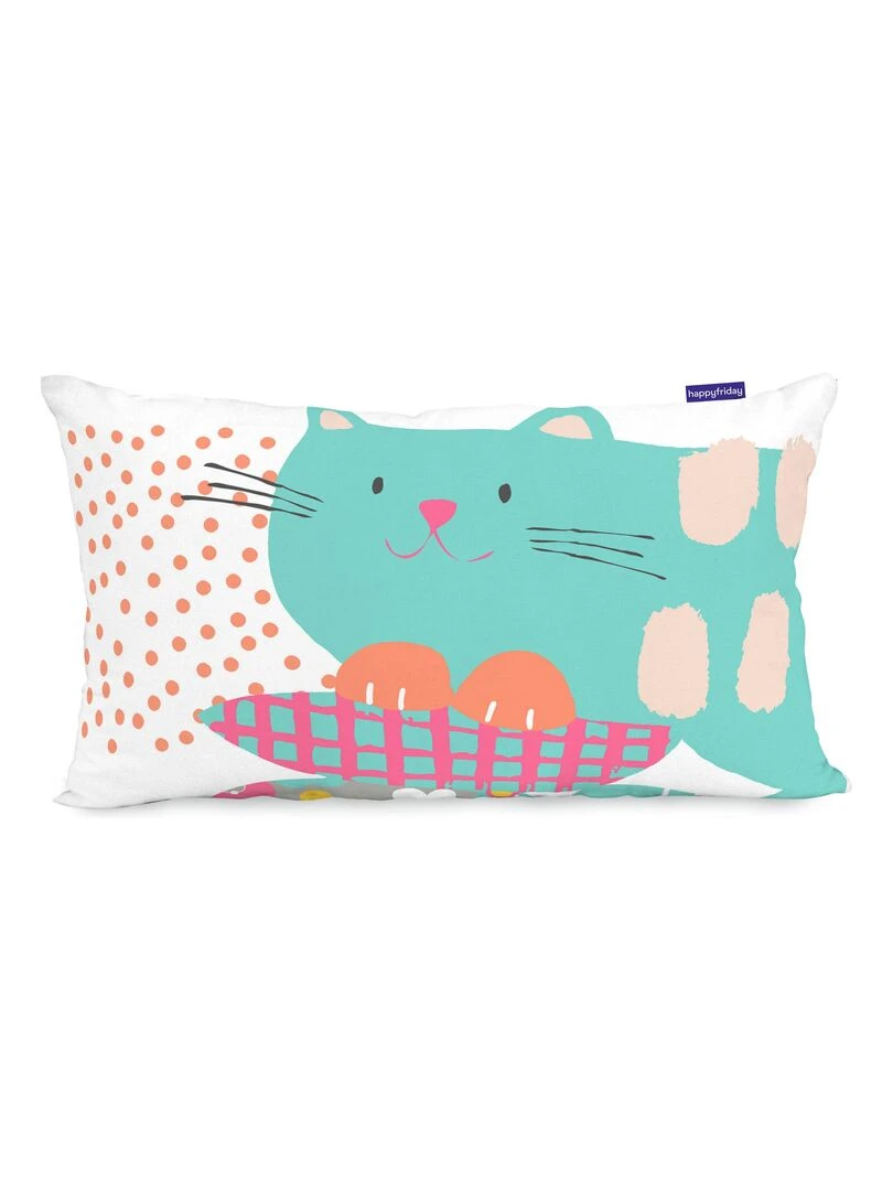 Housse de coussin Cat & mouse "Happyfriday" Blanc