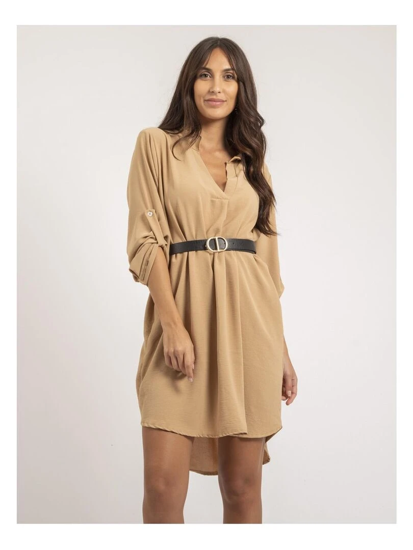 Robe courte ample INAAM Beige