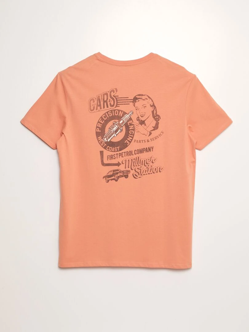 T shirt ample à manches courtes   Orange