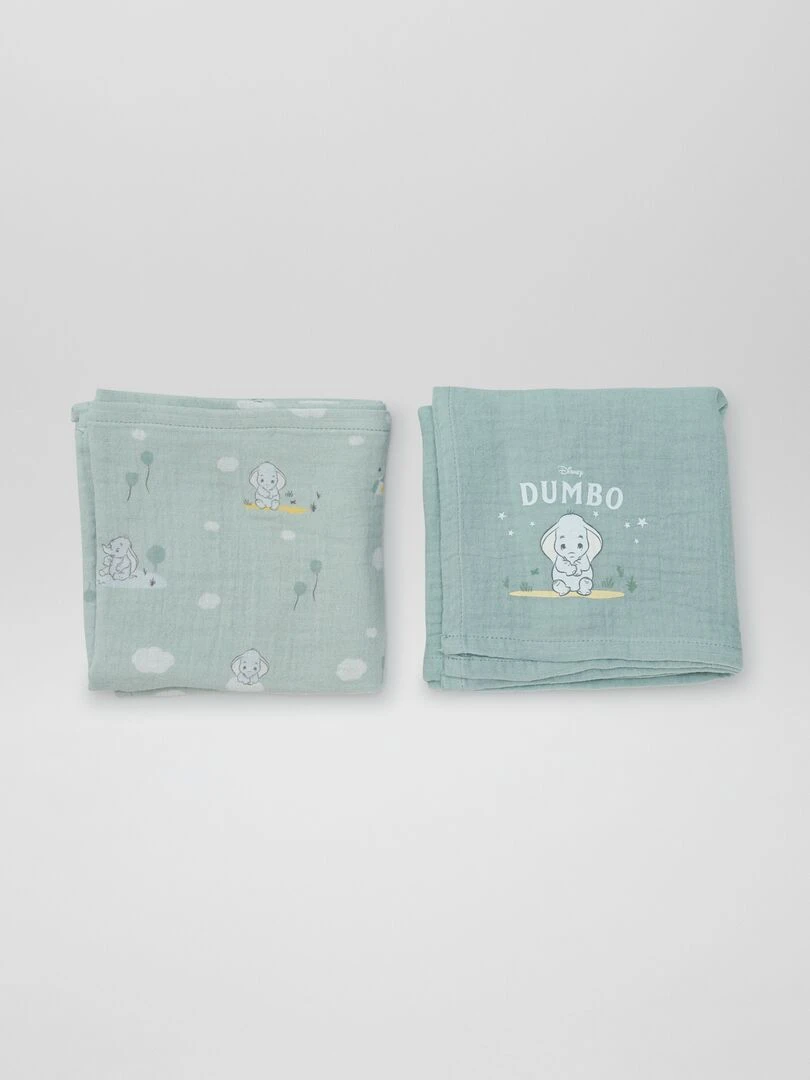 Lot de 2 langes 'Dumbo' 'Disney'   Vert / Dumbo
