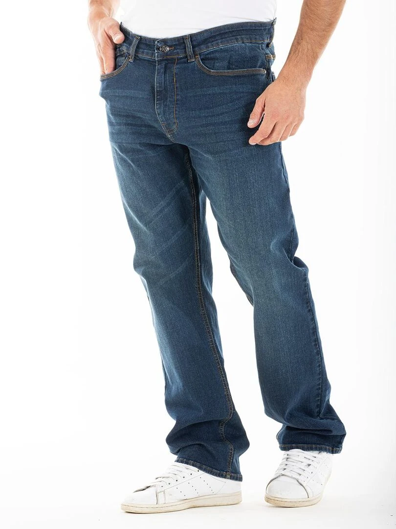 Jeans stretch RL70 Fibreflex® coupe droite tendance denim used CESARE 'Rica Lewis' Bleu