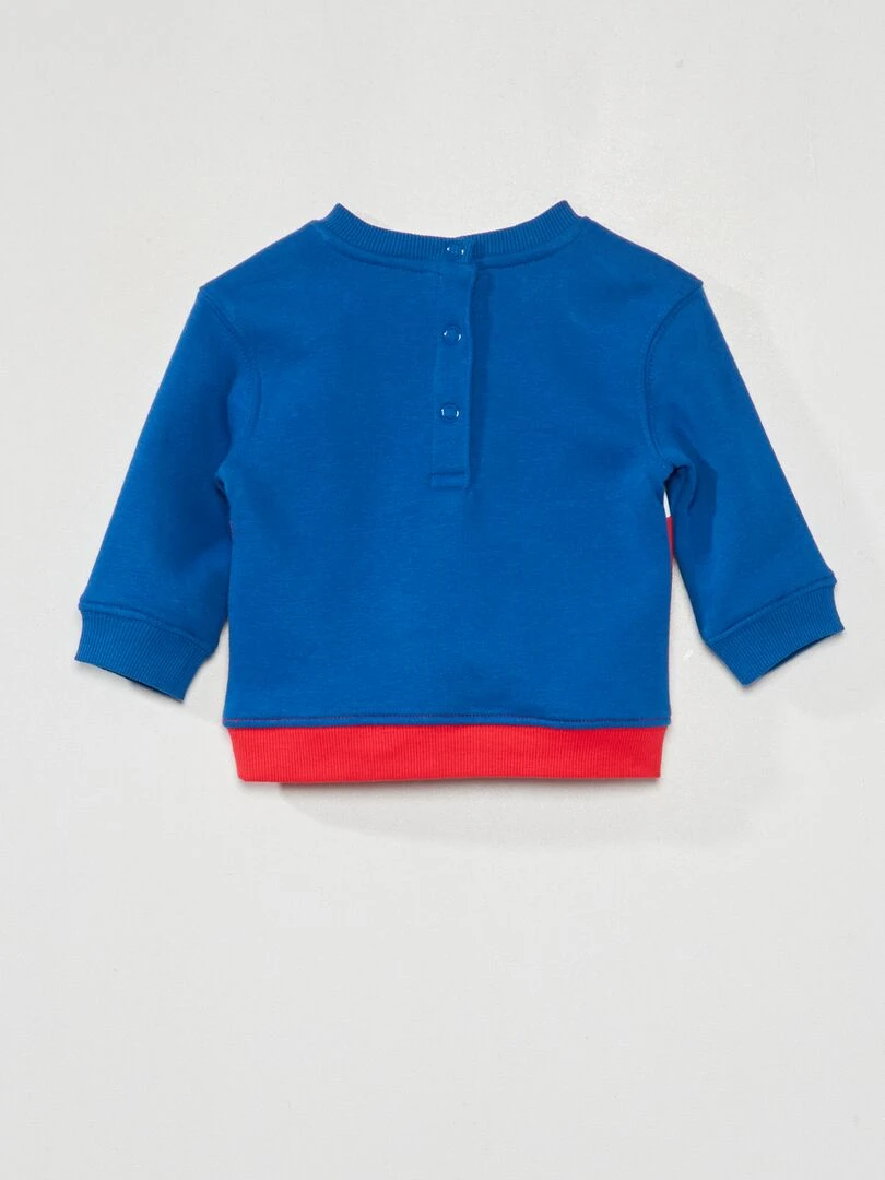 Sweat zippé en molleton   Bleu