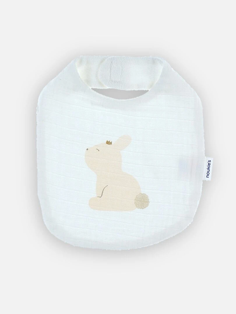 Lot De 3 Bavoirs En Mousseline De Coton Bio Lina Et Joy   Bleu