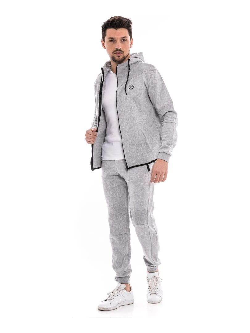 Sweat zippé capuche WOOSTER   Gris