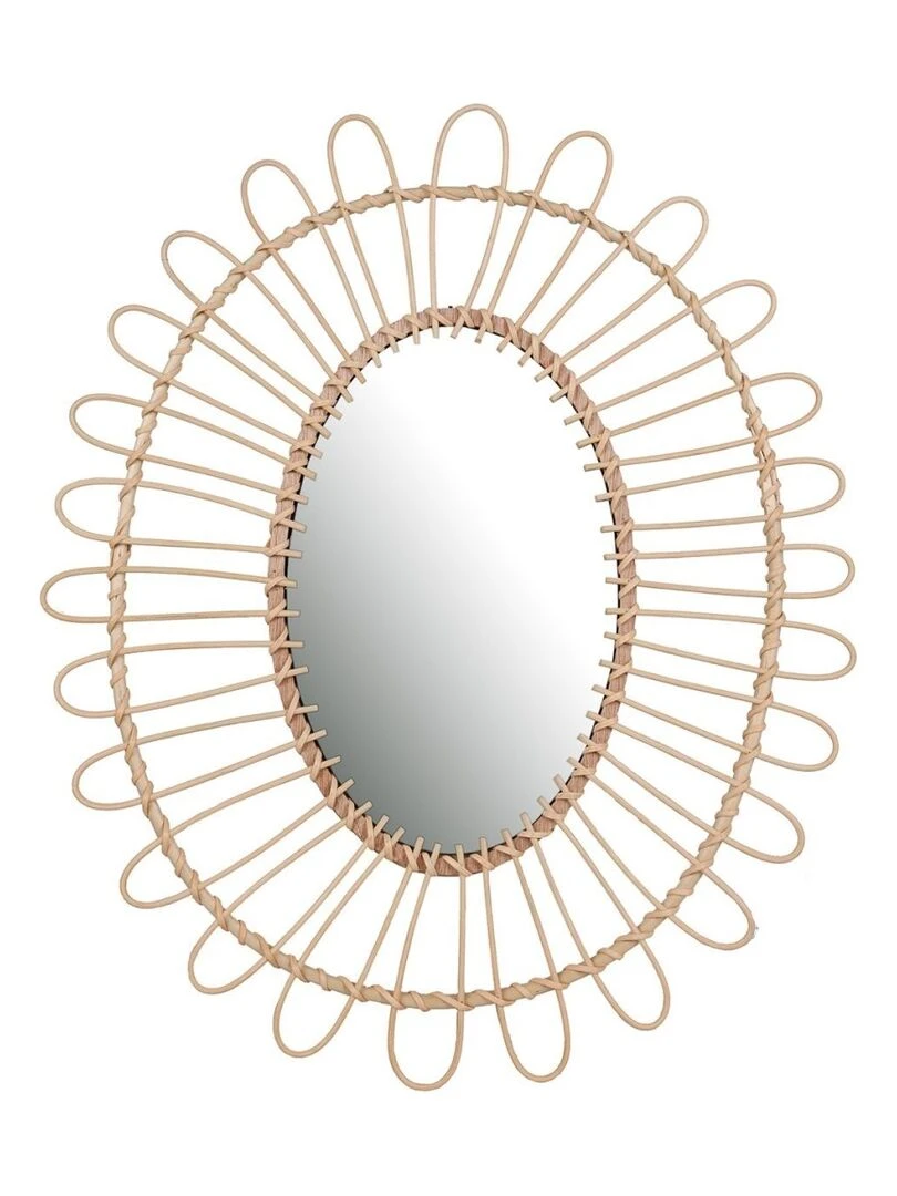 Miroir Dalia bambou 52x60 cm Beige