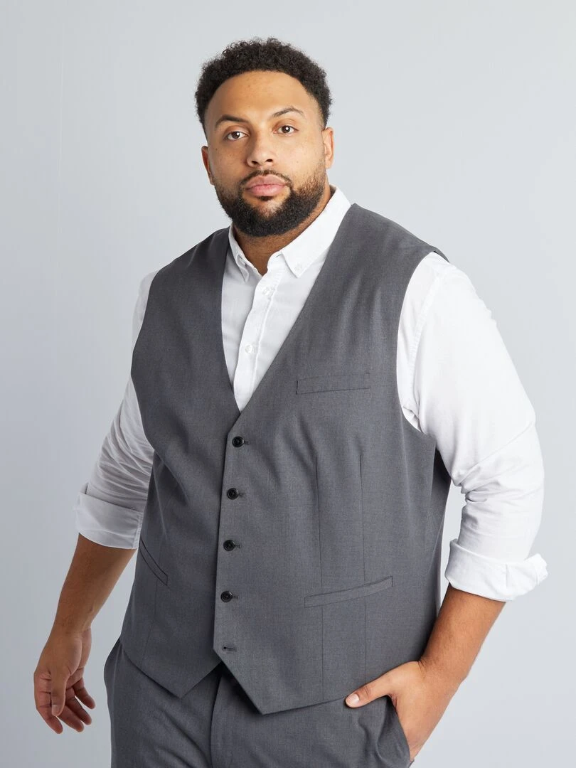 Gilet de costume slim   Gris