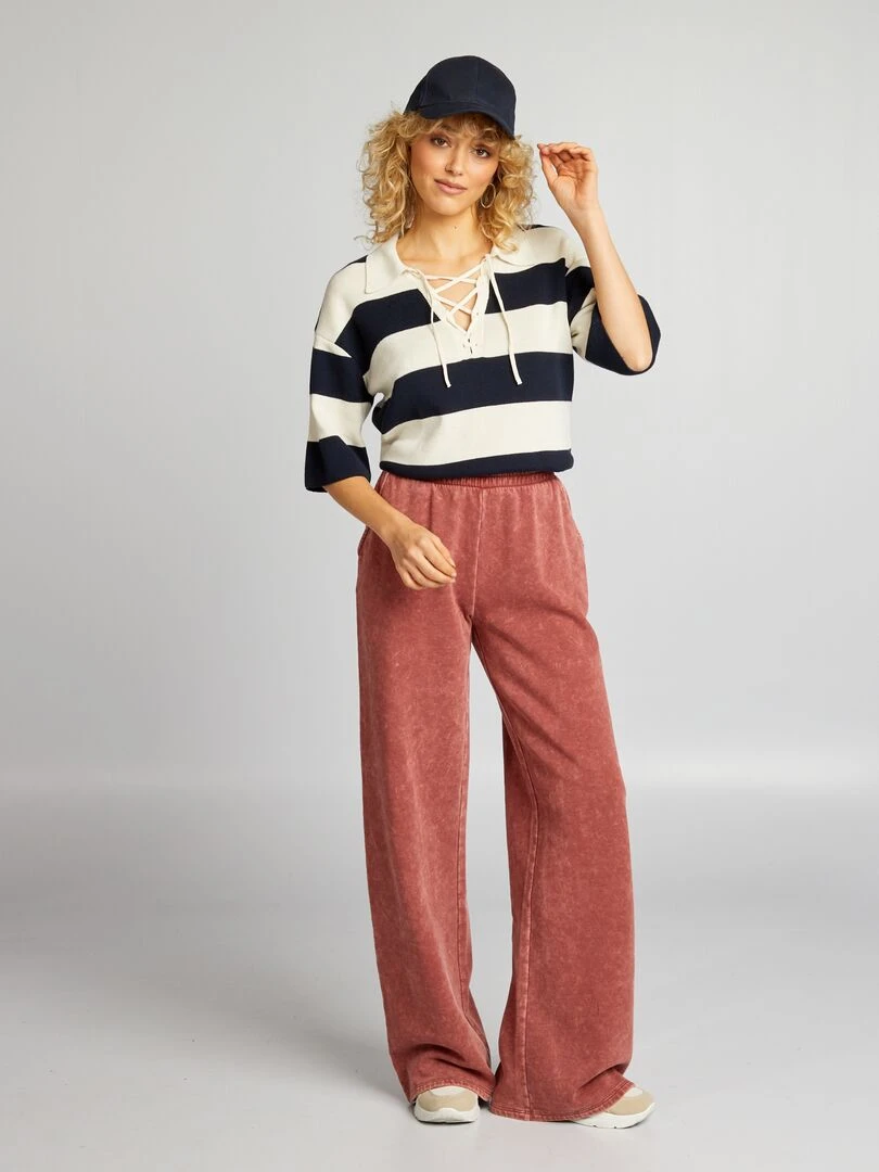 Pull en tricot Beige/noir