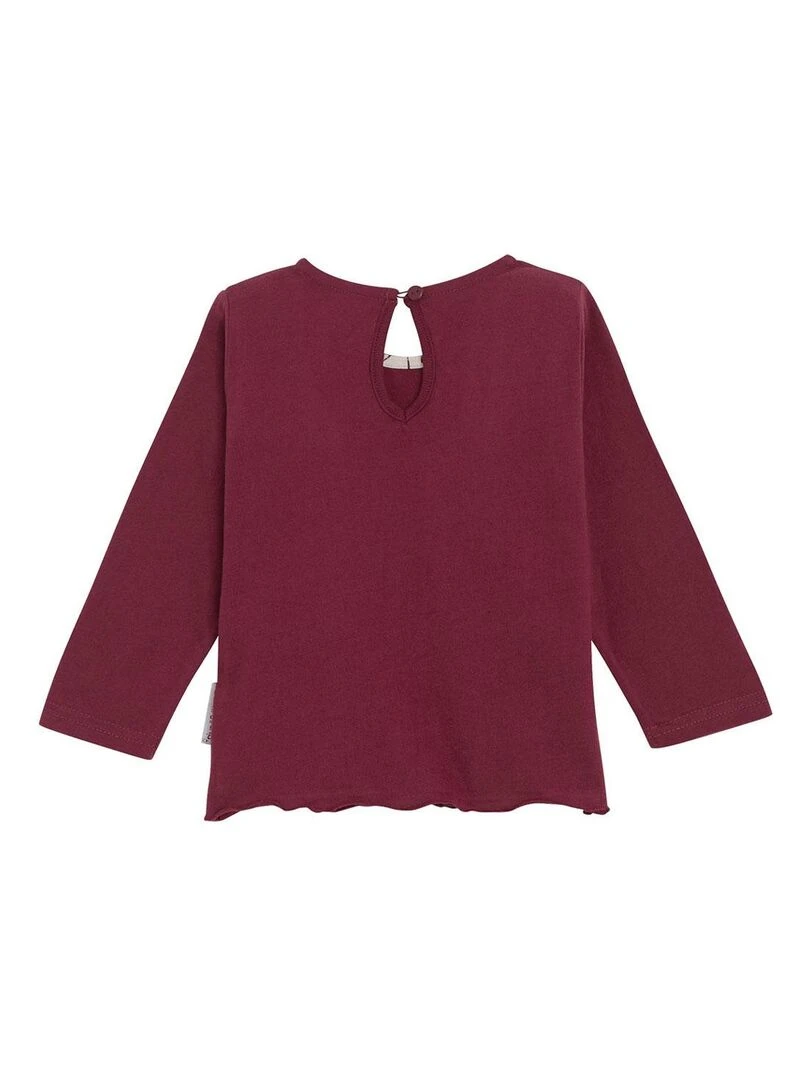 T shirt manches longues fille Himalaya Rose