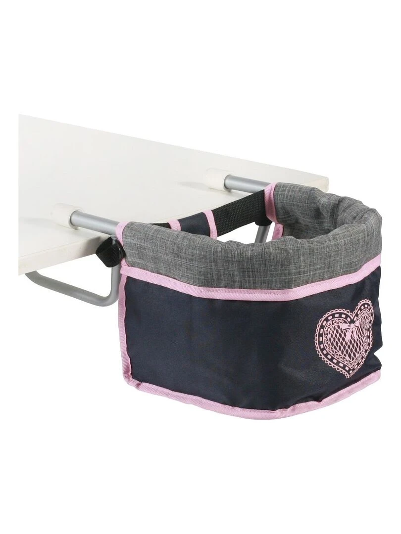 Siège de table de poupée Mélange anthracite bleu foncé rose N/A