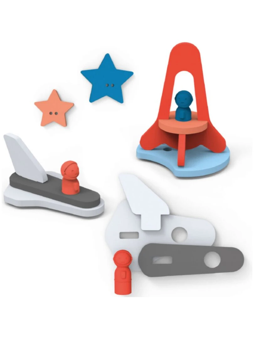 Puzzle de bain 3D Cap sur la lune   Rouge