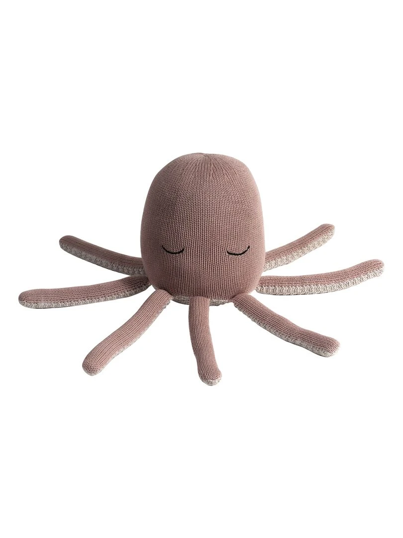 Peluche en coton poulpe Rose pâle
