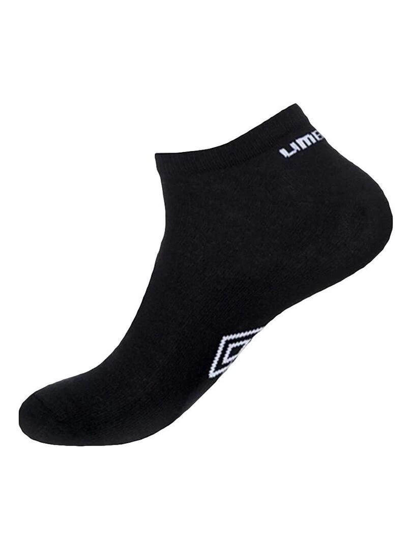 Lot de 6 Paires de Chaussettes Sneackers Homme Taille 39/42 Umbro   Noir