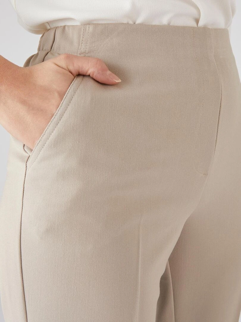 Pantalon confortable à enfiler Damart Taupe
