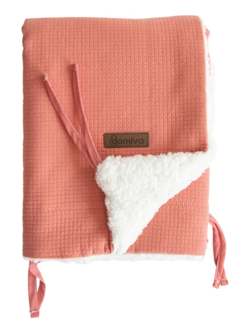 Couverture fluffy terracotta (75 x 100 cm) Orange corail